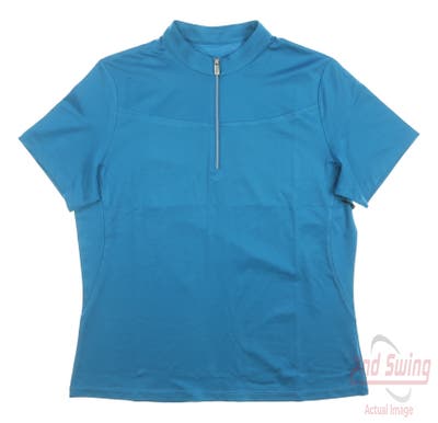 New Womens Tail Altai Polo Large L Blue MSRP $95