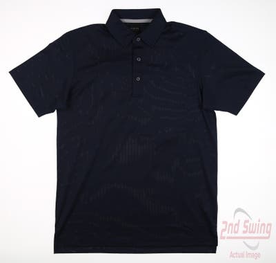 New Mens Dunning Polo Small S Navy Blue MSRP $80
