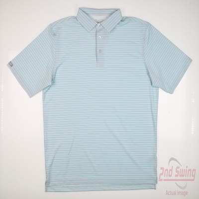 New Mens Straight Down Cambridge Polo Large L Green MSRP $96