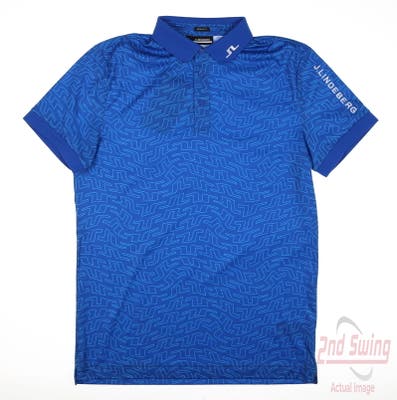 New Mens J. Lindeberg Tour Tech Polo Small S Blue MSRP $90