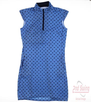 New Womens San Soleil Sleeveless Dress Small S Blue MSRP $140