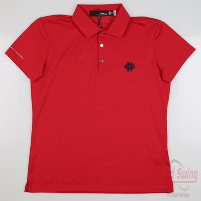 New W/ Logo Womens Ralph Lauren RLX Polo Small S Red MSRP $114