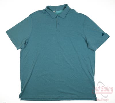 New Mens Adidas Go-To Polo XX-Large XXL Blue MSRP $75