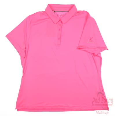 New W/ Logo Womens Under Armour Golf Polo XX-Large XXL Pink MSRP $65
