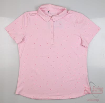 New Womens Under Armour Golf Polo Medium M Pink MSRP $65