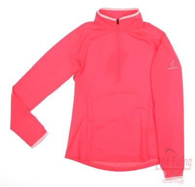 New W/ Logo Womens Under Armour Golf 1/4 Zip Pullover Small S Pink MSRP $70