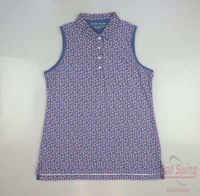 New Womens Peter Millar Sleeveless Polo Large L Multi MSRP $85