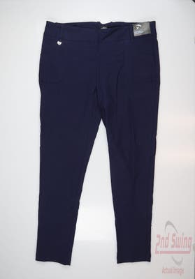 New Womens Callaway Pants X-Large XL x32 Navy Blue MSRP $95