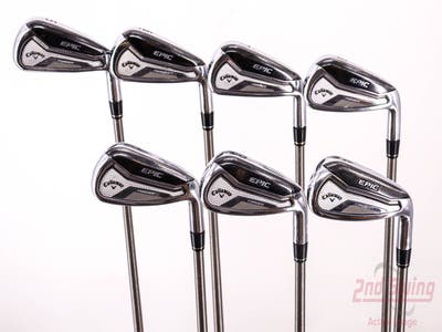 Callaway EPIC Forged Iron Set 5-PW AW Aerotech SteelFiber fc90 Graphite Stiff Right Handed 38.25in