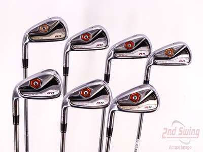 TaylorMade R11 Iron Set 4-PW True Temper Dynamic Gold S300 Steel Stiff Left Handed 39.25in