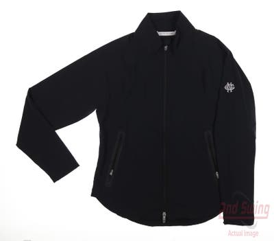New W/ Logo Womens Peter Millar Jacket Medium M Black MSRP $189