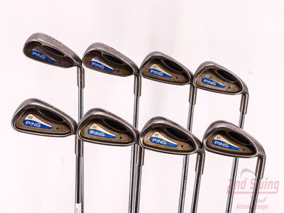 Ping G2 Iron Set 4-PW AW Stock Steel Shaft Steel Stiff Right Handed Blue Dot 37.75in