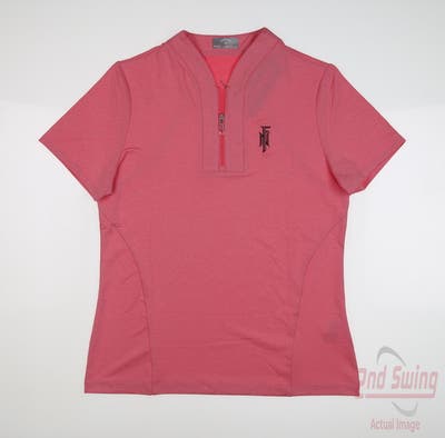 New W/ Logo Womens Callaway Polo Medium M Pink MSRP $50