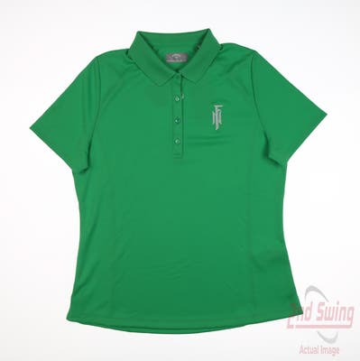 New W/ Logo Womens Callaway Polo X-Large XL Green MSRP $50
