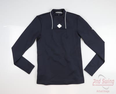 New W/ Logo Womens J. Lindeberg 1/4 Zip Pullover X-Small XS Navy Blue MSRP $180