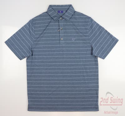 New W/ Logo Mens Footjoy Golf Polo Small S Blue MSRP $80
