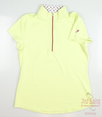 New W/ Logo Womens Fairway & Greene Golf Polo Medium M Yellow MSRP $110