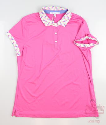 New W/ Logo Womens Fairway & Greene Golf Polo Large L Pink MSRP $110