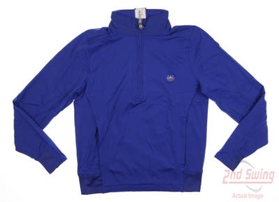 New W/ Logo Mens B. Draddy Blair 1/4 Zip Pullover Small S Blue MSRP $180
