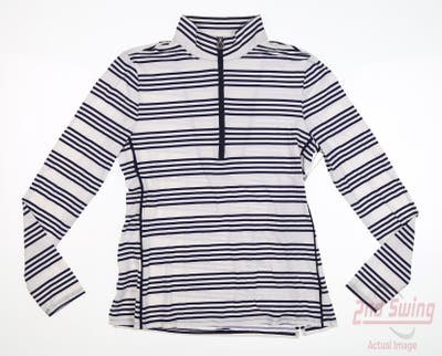 New Womens Kinona Keep It Covered 1/4 Zip Pullover X-Small XS Navy Blue MSRP $134