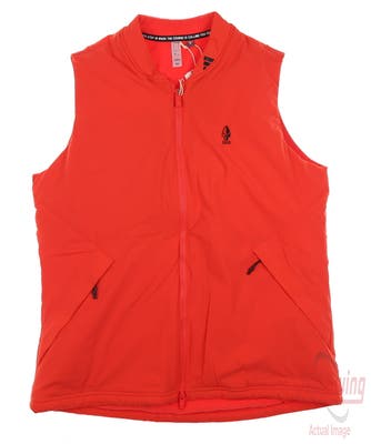 New W/ Logo Womens Adidas Golf Vest Large L Red MSRP $200