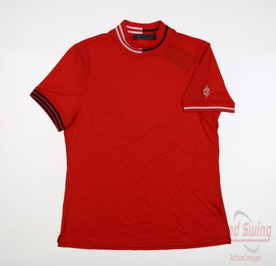 New W/ Logo Womens G-Fore Polo Medium M Red MSRP $145