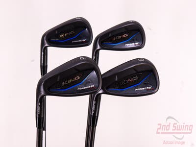 Cobra KING BLK Forged Tec One Length Iron Set 8-PW AW UST Recoil 760 ES SMACWRAP BLK Graphite Senior Left Handed 37.5in
