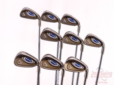 Ping i5 Iron Set 2-PW Stock Steel Shaft Steel Stiff Right Handed Green Dot 39.0in