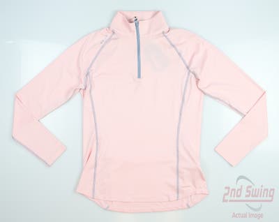 New Womens Ralph Lauren RLX Golf 1/4 Zip Pullover Small S Pink MSRP $128