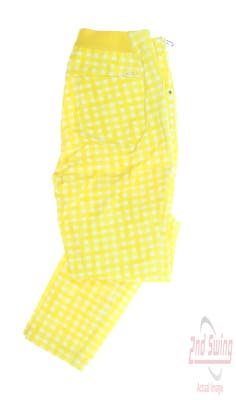 New Womens Ralph Lauren RLX Golf Pants 2 Yellow MSRP $188