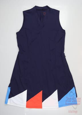 New Womens Kinona Golf Dress Medium M Navy Blue MSRP $179