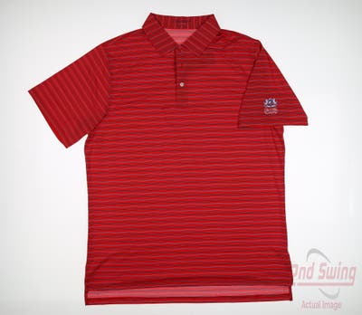 New W/ Logo Mens B. Draddy Polo Large L Red MSRP $130