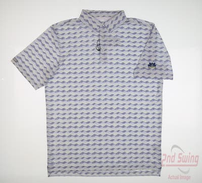 New W/ Logo Mens Straight Down Polo Large L Multi MSRP $110