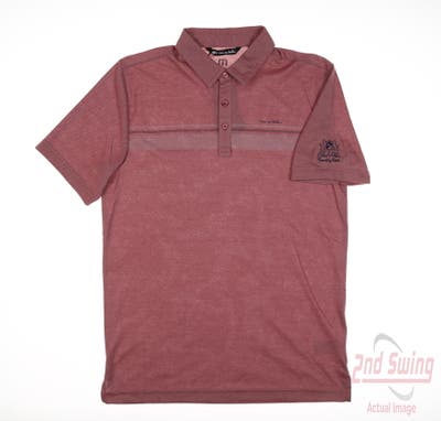 New W/ Logo Mens Travis Mathew Polo Large L Red MSRP $105