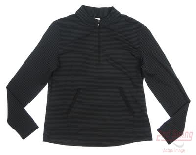 New Womens Footjoy Golf 1/4 Zip Pullover Medium M Black MSRP $115