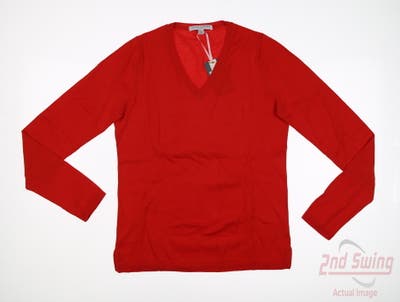 New Womens Fairway & Greene Sweater Small S Red MSRP $186