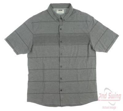 New Mens LinkSoul Golf Button Up Large L Gray MSRP $98