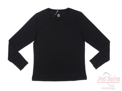 New Womens Footjoy Long Sleeve X-Large XL Black MSRP $69