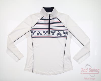 New Womens San Soleil 1/4 Zip Pullover Small S Multi MSRP $104