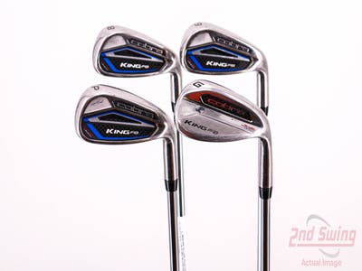 Cobra King F8 One Length Iron Set 8-PW AW Stock Steel Shaft Steel Stiff Right Handed 37.5in