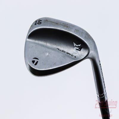 TaylorMade Milled Grind 3 Raw Chrome Wedge Lob LW 60° 8 Deg Bounce Mitsubishi MMT 105 Graphite Stiff Right Handed 35.0in