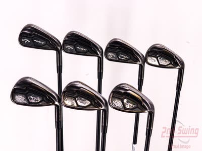 Callaway Apex Black Iron Set 5-PW AW UST Mamiya Recoil 760 ES Graphite Regular Right Handed 38.25in