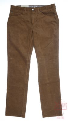 New Mens Peter Millar Corduroy Pants 34 Brown MSRP $170