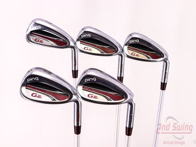 Ping G LE 2 Iron Set 7-PW GW ULT 240 Ultra Lite Graphite Ladies Right Handed Red dot 35.25in