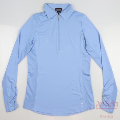 New Womens Golftini 1/4 Zip Pullover Small S Blue MSRP $92