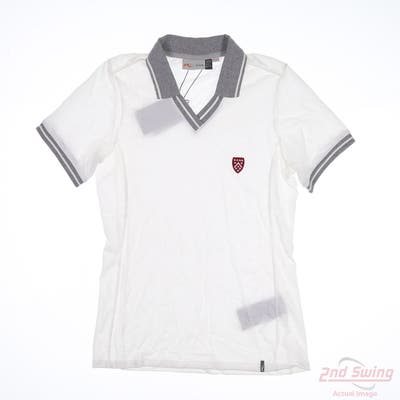 New W/ Logo Womens KJUS Polo Small S White MSRP $140