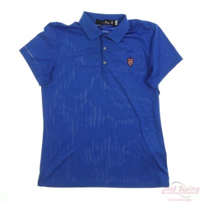 New W/ Logo Womens Ralph Lauren RLX Polo Medium M Blue MSRP $130