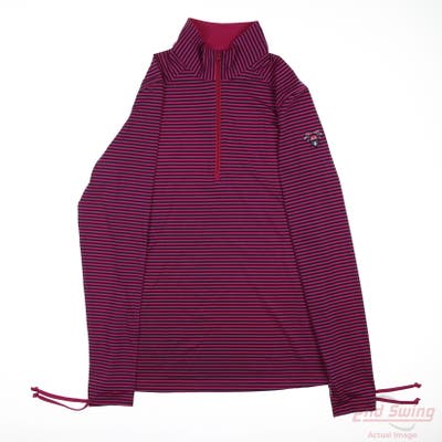 New W/ Logo Womens Straight Down 1/4 Zip Pullover Small S Multi MSRP $100