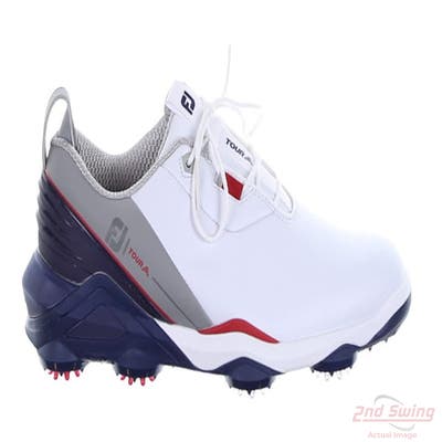 New Mens Golf Shoe Footjoy 2022 Tour Alpha Medium 10 White/Blue/Grey MSRP $220 55500