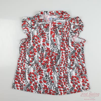 New Womens IBKUL Sleeveless Polo X-Small XS Multi MSRP $98